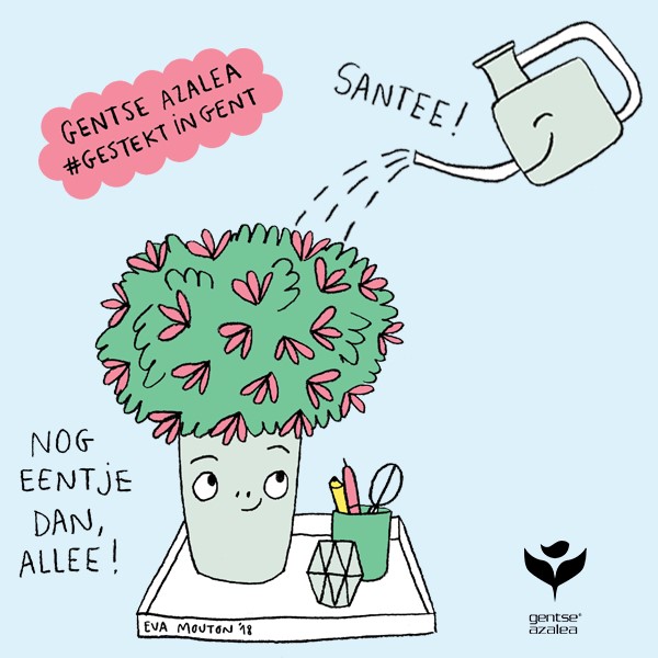 illustratie Eva Mouton voor actie met Gentse azalea
